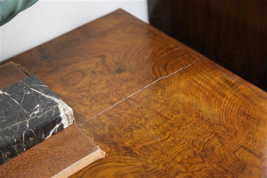 A mid 18th century walnut chest, W.3ft 2in.